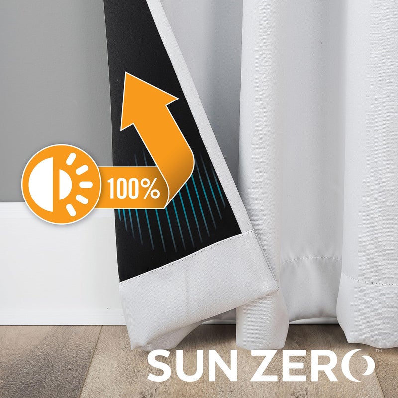 Sun Zero ستارة صن زيرو نوردك 2-pack بمستوى مسرحي 100% حجب كامل، 52" x 63"، لؤلؤي - Image 5